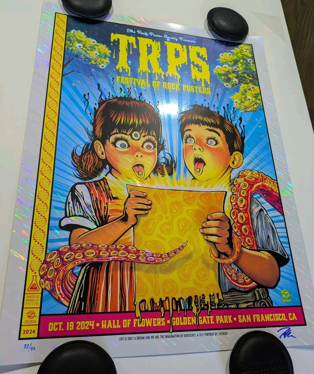 ZOLTRON TRPS White Swirl Foil Poster #32/40 | eBay