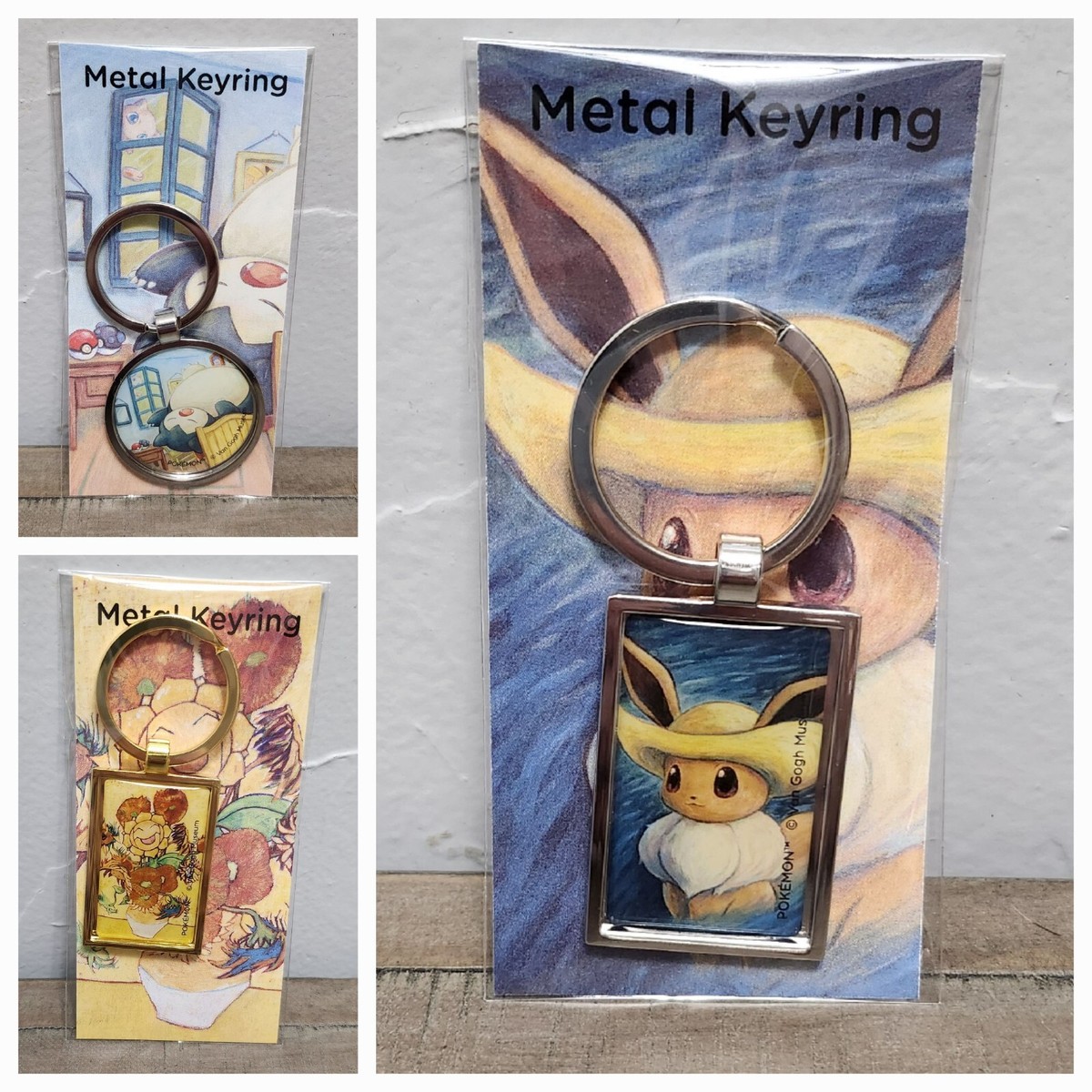 Pokémon x Van Gogh Museum Keychain Set Of 3 | Eevee, Snorlax