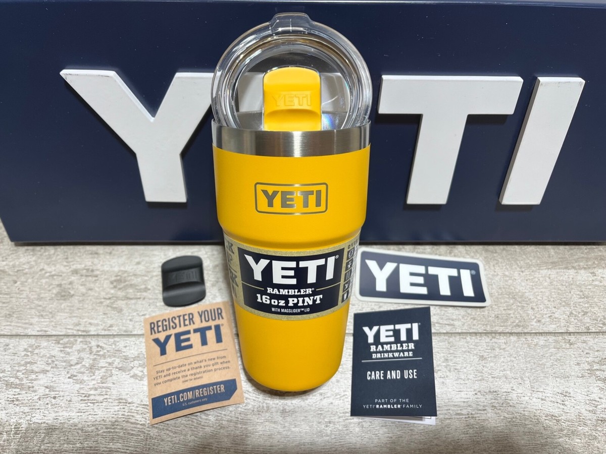 YETI Rambler 16oz pint/20oz Stackable Cup🌻ALPINE YELLOW🌻w