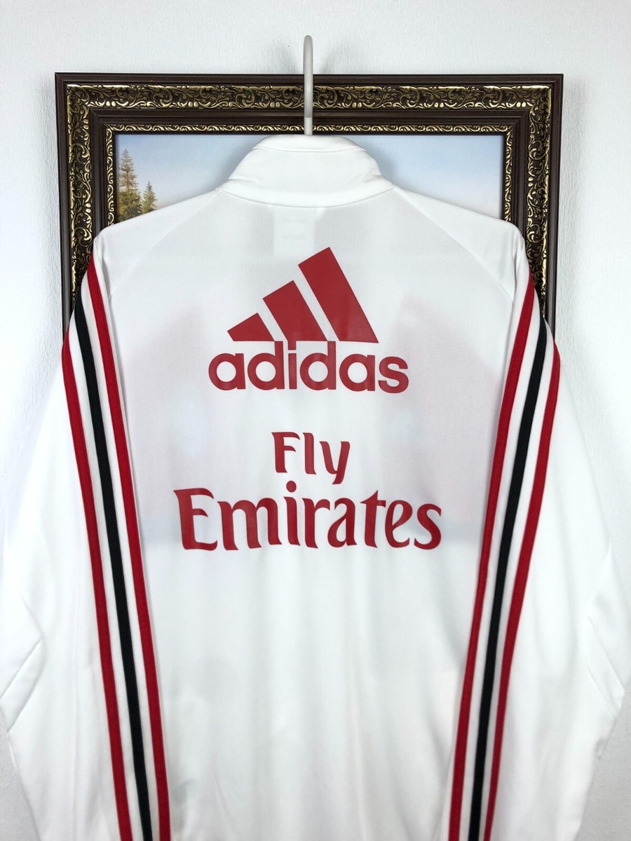 Vintage Adidas AC Milan Football Jacket Soccer Track Top Mens