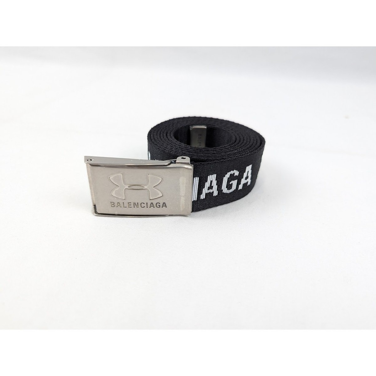 Balenciaga x Under Armour Jacquard Web Belt in Black/White BNWB OS