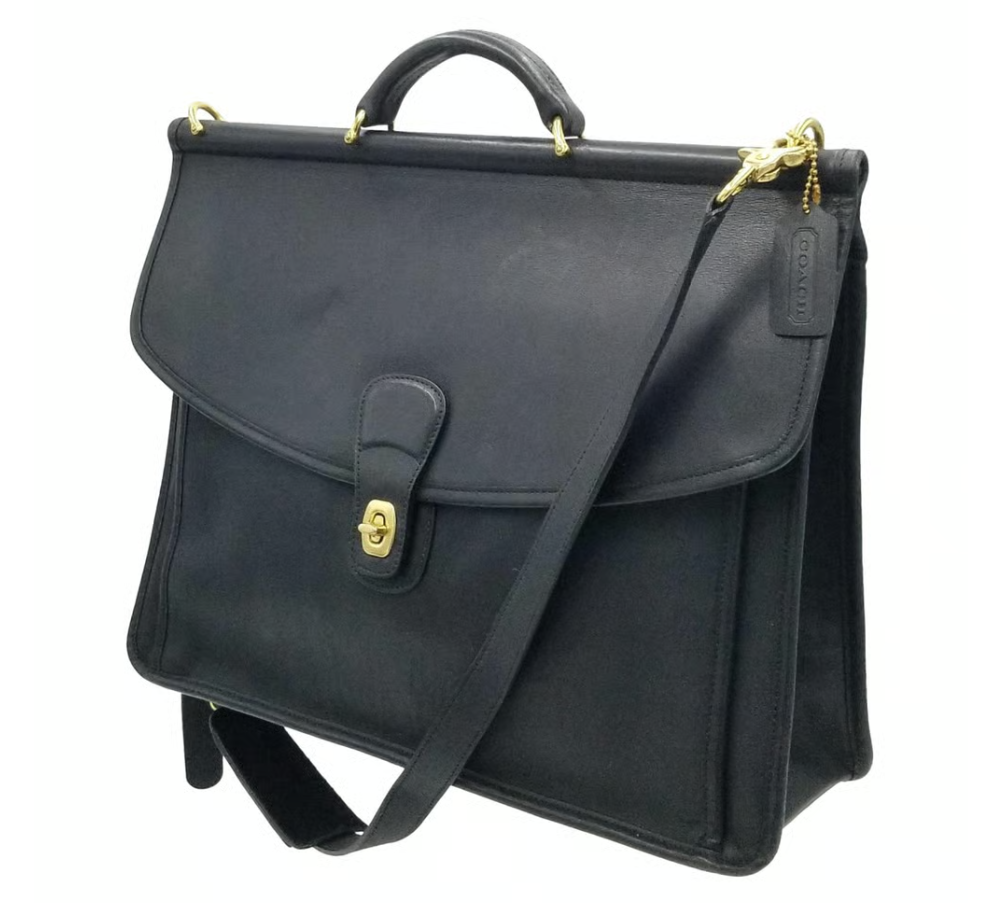 Coach G13-5266 LARGE Vintage Beekman Black Leather Briefcase