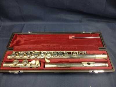 YAMAHA Flute Yfl-211 Silver Plating w/ Hard Case Used Musical