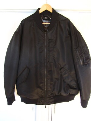 Very Rare Uniqlo +J Jil Sander Black Nylon MA-1 Jacket 4XL High