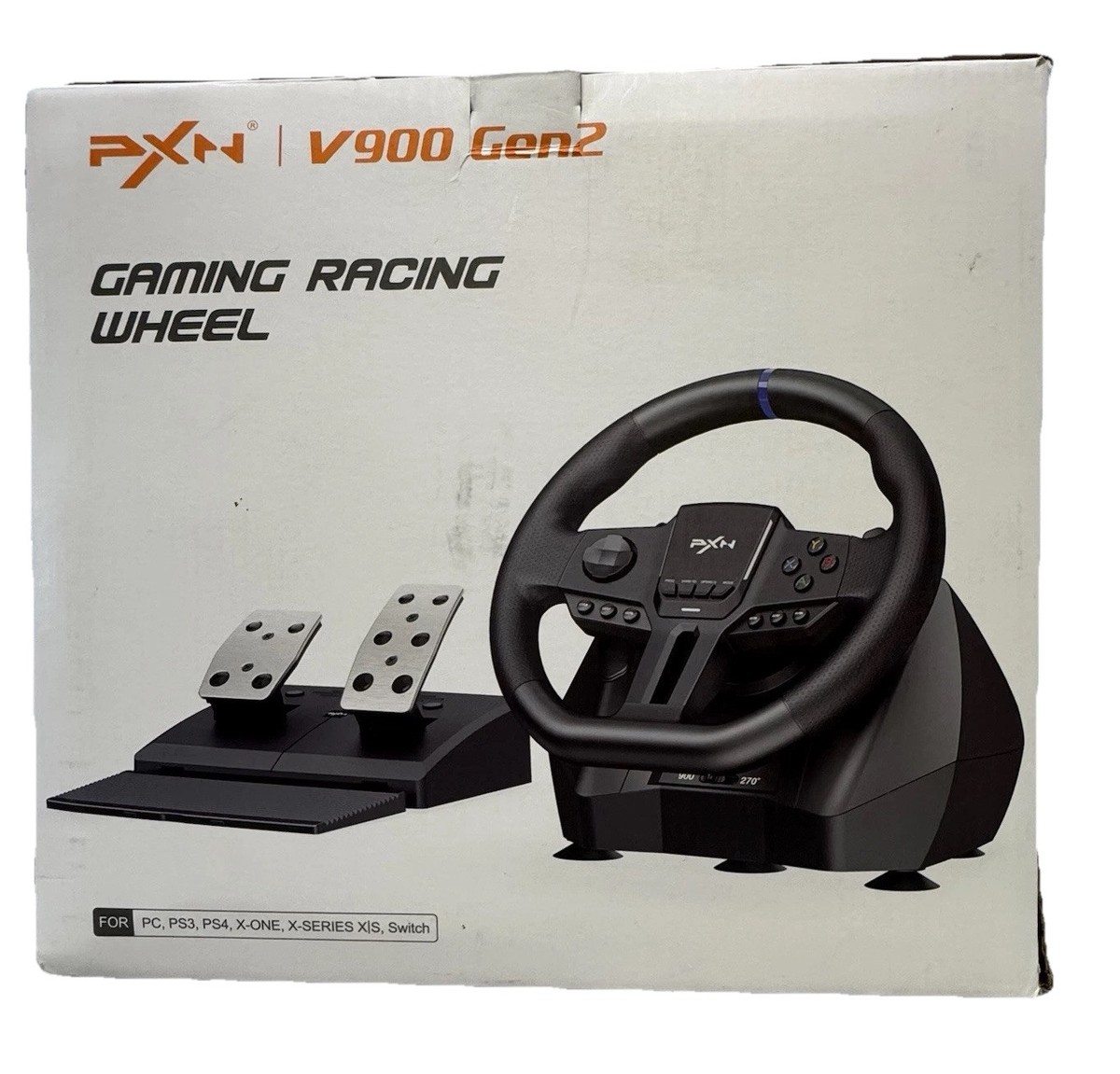 Y093☆PXN V900 PCレーシングホイール☆ PXN V900 Gaming Racing Wheel