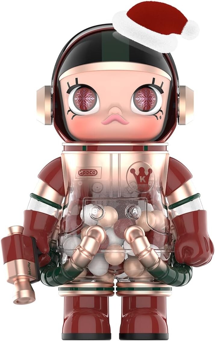 Pop Mart Mega Collection 400% Space Molly Christmas 2024 Figure | eBay