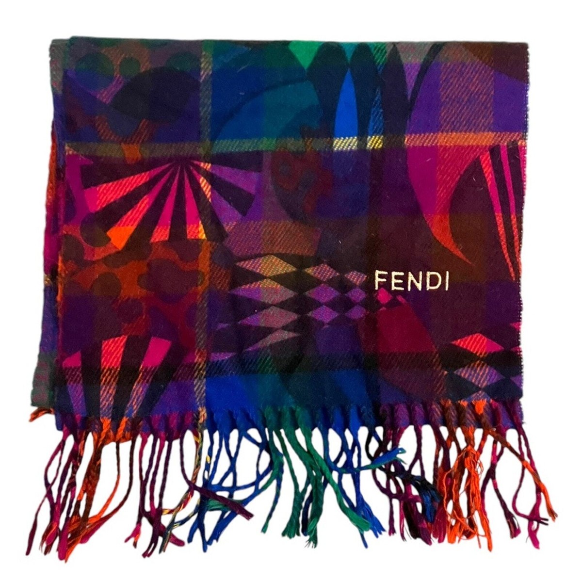 Vintage Fendi Acrylic Logo Scarf | eBay