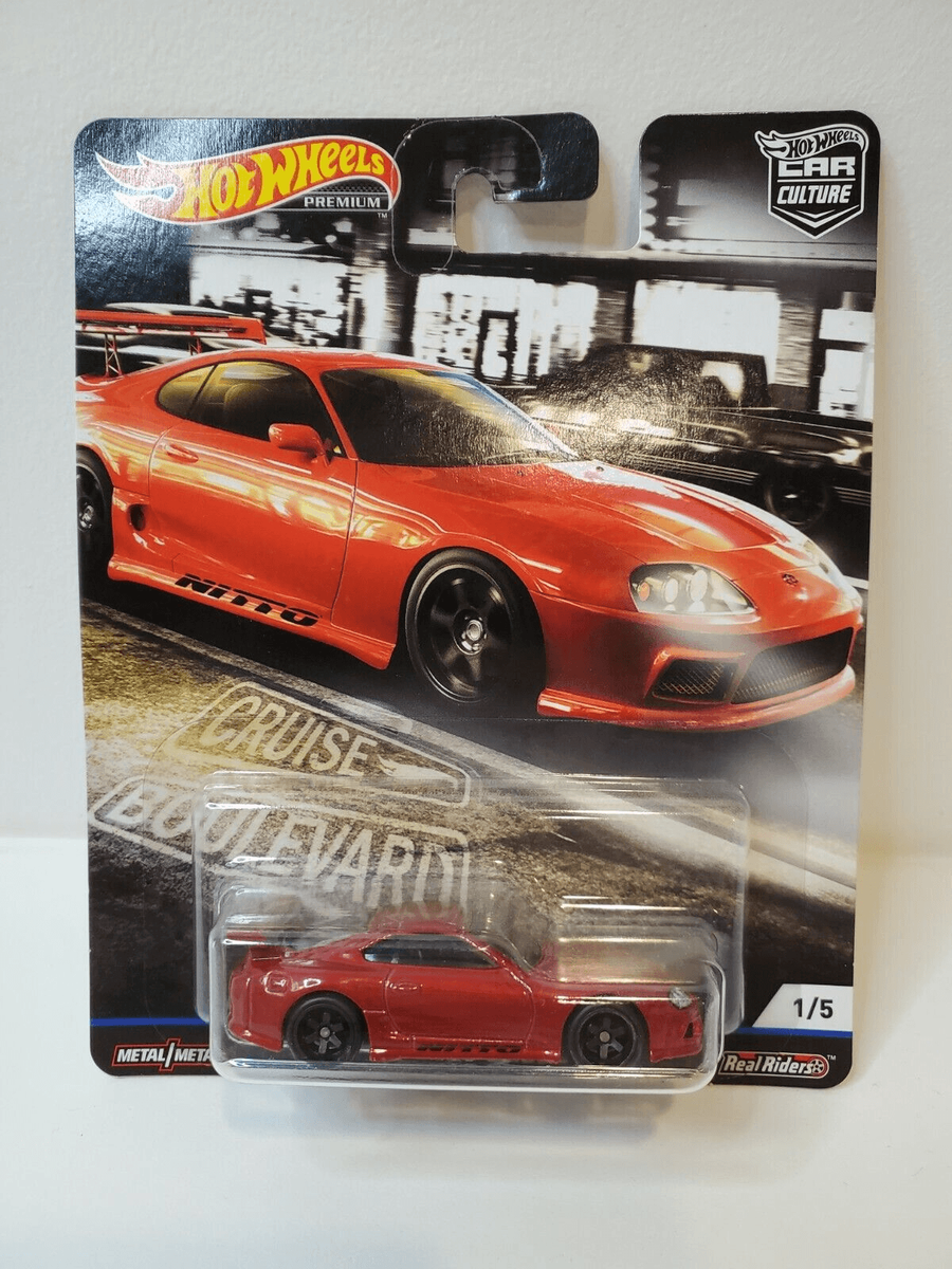 1/64 HOT WHEELS REAL RIDERS CRUISE BOULEVARD TOYOTA SUPRA 1/5 RED