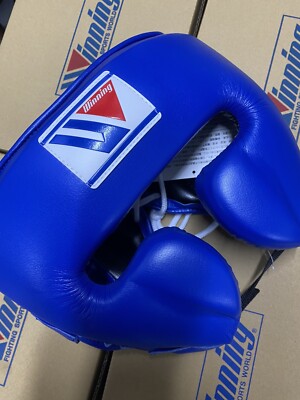 WINNING BOXING Size L BLUE HEAD GEAR BOXING HEAD GEAR FG-2900 Made