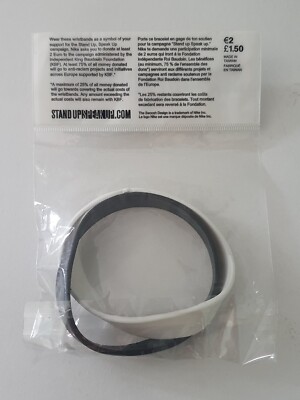 GENUINE NIKE STAND UP SPEAK UP ANTI RACISM ADULT WRISTBAND BLACK