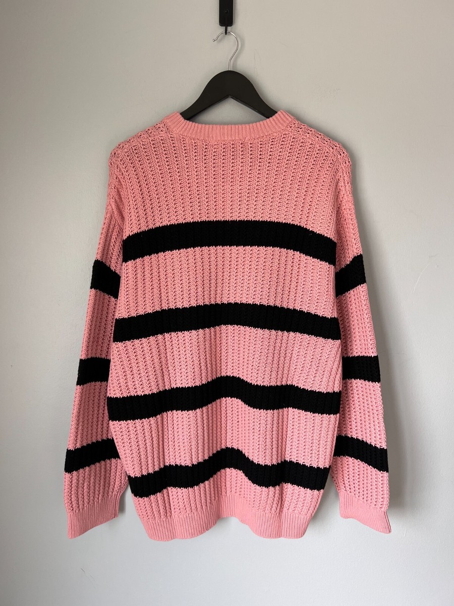 Supreme Loose Gauge Small Box Logo Sweater - Size XL - Pink Stripe
