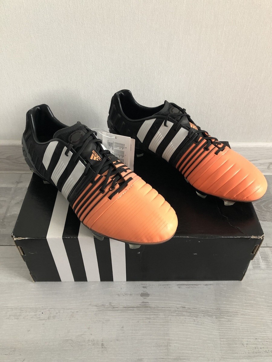 Adidas Nitrocharge 1.0 FG Black Orange Soccer Football Boots US8