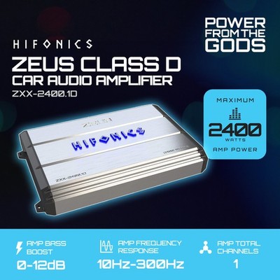 Hifonics ZXX-2400.1D 2400W 1 Ohm Mono Channel Class D Car