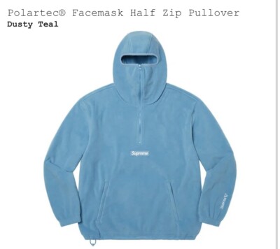 Supreme/Polartec Half Zip Facemask Pullover Blue M - *ORDER
