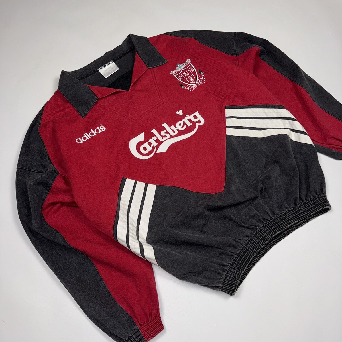 LIVERPOOL 1993 1995 FOOTBALL SOCCER TRAINING DRILL TOP SWEATSHIRT