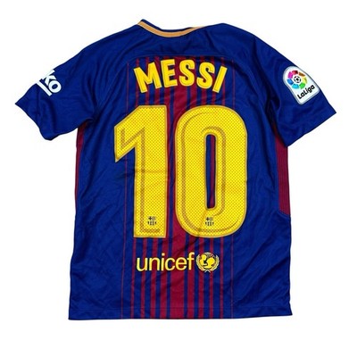 Nike FC Barcelona Home #10 Messi Soccer Football Jersey Youth Size