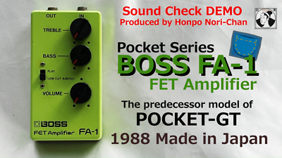 BOSS FA-1 FET Amplifier 1988 Guitar Pedal Pre AMP Made in Japan