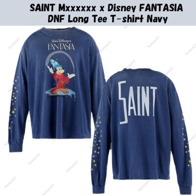 SAINT Mxxxxxx x Disney FANTASIA DNF Long Tee T-shirt Navy | eBay