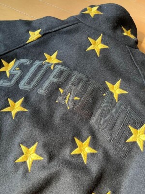 Supreme Stars ZIP Stadium Jacket Black Gold Men's M | eBay