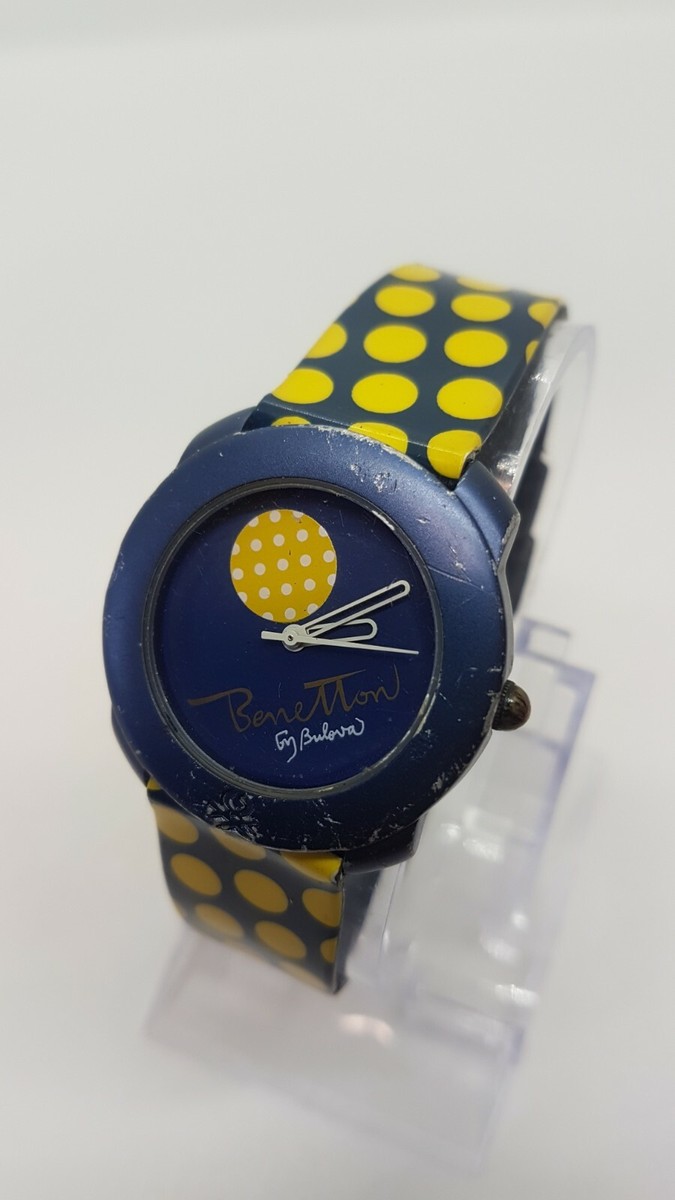 Benetton By Bulova Designer Watch For men and women Blue and