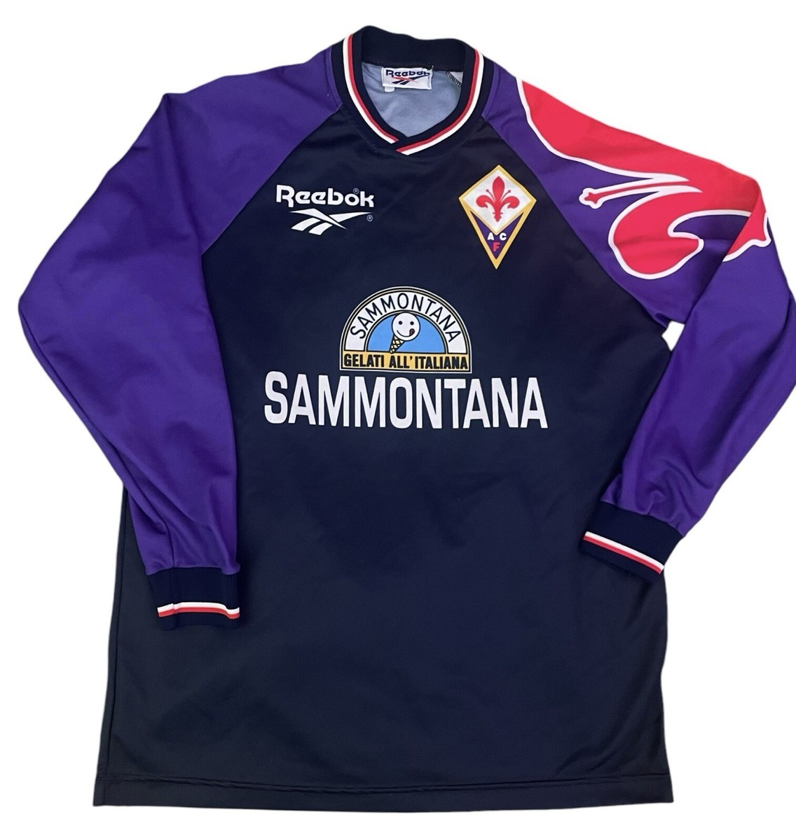 100% Authentic 1995-96 Reebok Fiorentina Training Soccer Jersey
