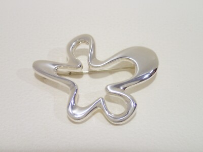 美品GEORG JENSEN 321 スプラッシュシルバーブローチ925