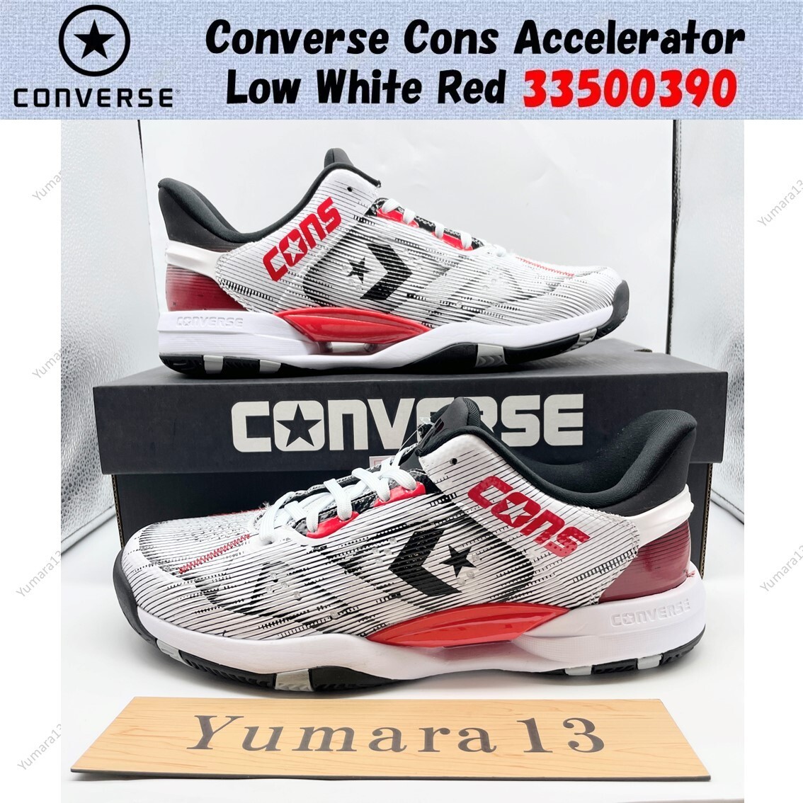 Converse Cons Accelerator Low White Red 33500390 Men's Size | eBay