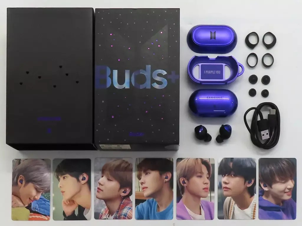 SAMSUNG GALAXY BTS Wireless Earphones Earbuds Purple K-Pop Limited