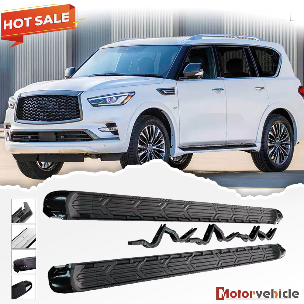 2 PCS Side Step For Nissan Armada Y62 2017-2024 Running Board Nerf