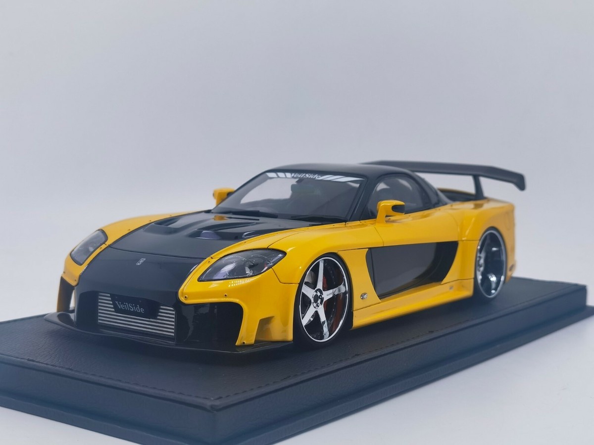1/18 Veilside Dealer Version Mazda RX-7 Fortune 7 Yellow / Black