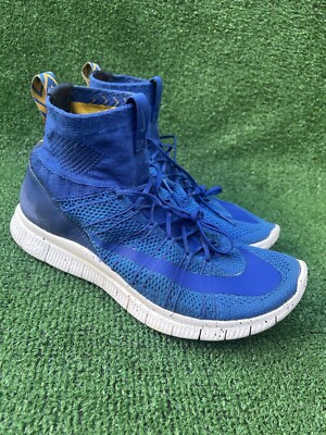 Nike Flyknit Mercurial 5.0 805554-400 Sneakers Blue Men's Size US