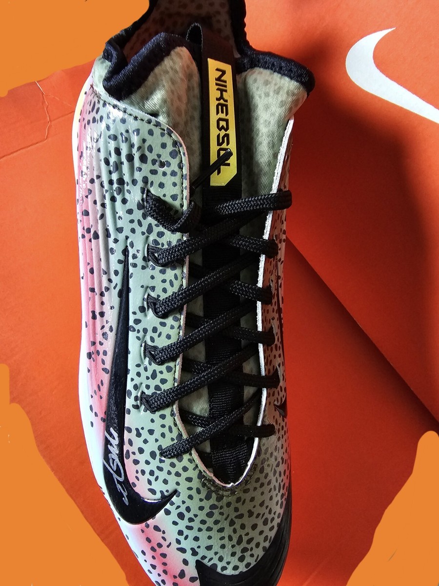 SUPER RARE *** MIKE TROUT ANGELS SIGNED RAINBOW LUNAR VAPOR NIKE