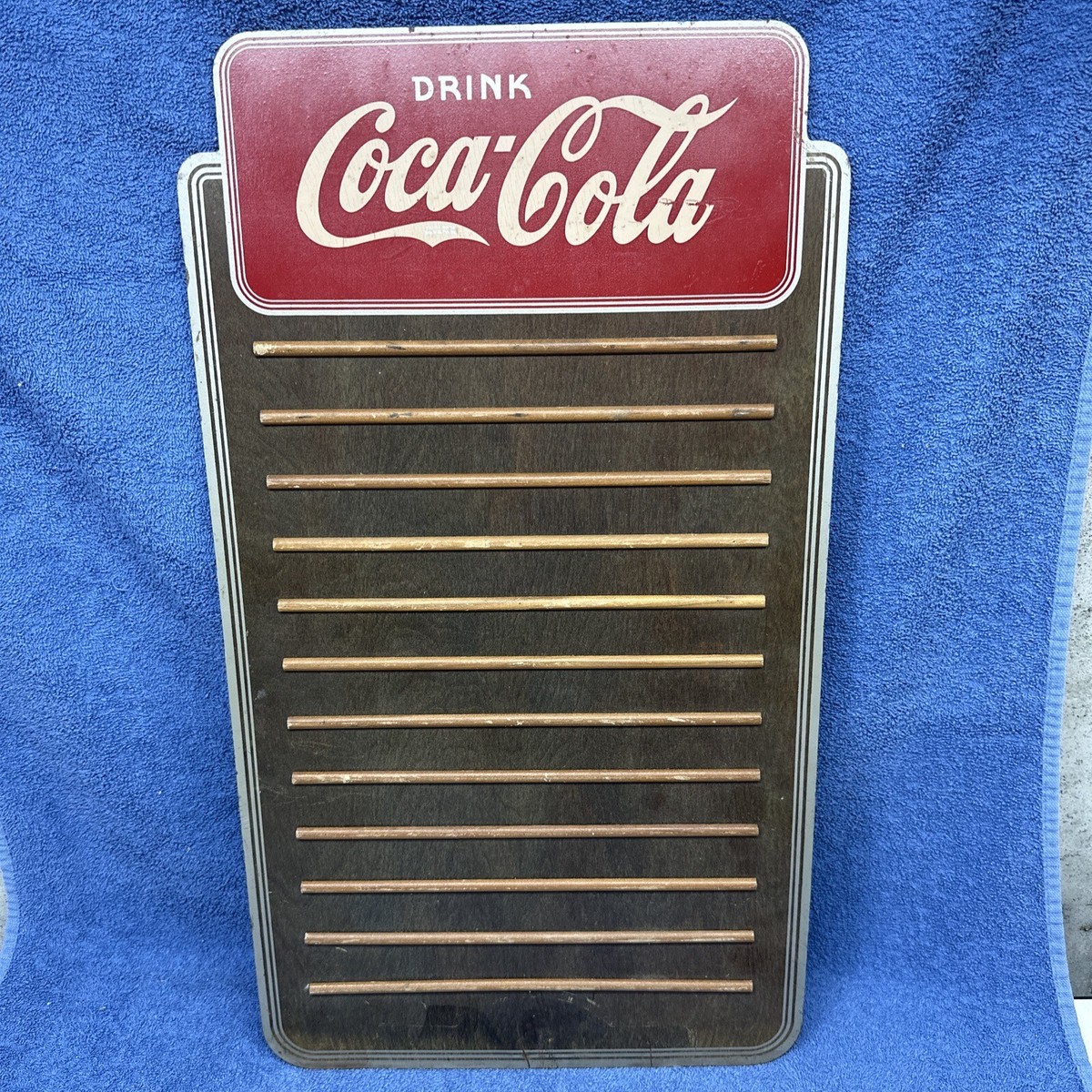 VINTAGE 1930'S DRINK COCA COLA WOOD MENU BOARD COKE MAN CAVE | eBay