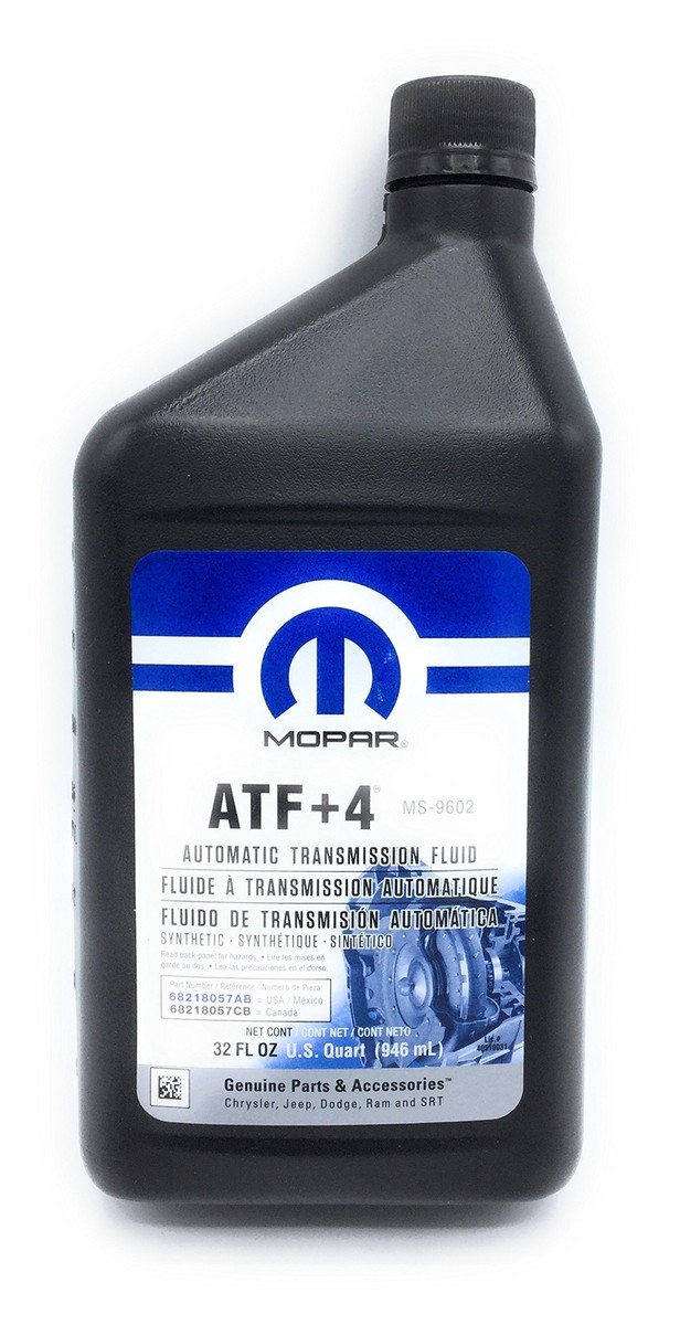 Mopar ATF+4 Automatic Transmission Fluid 68218057AC for Jeep Ram
