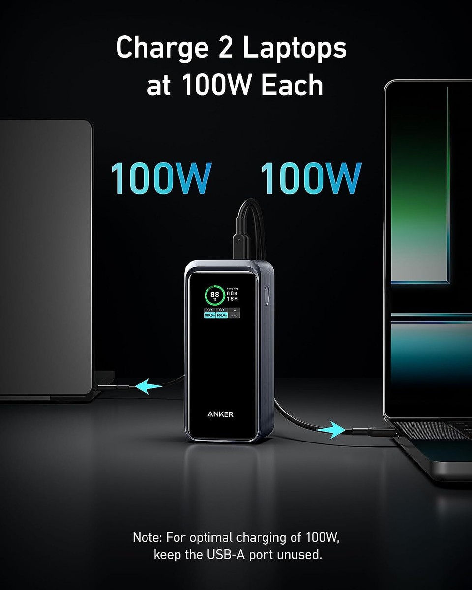 Anker Prime Power Bank 20000mAh 200W USB-C Portable Charger 3