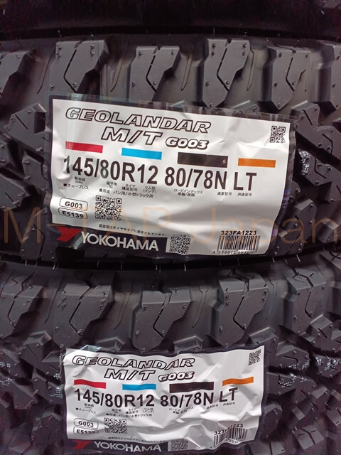 4x YOKOHAMA 145/80R12 Geolandar MT G003 Light Truck Tires Snow Mud