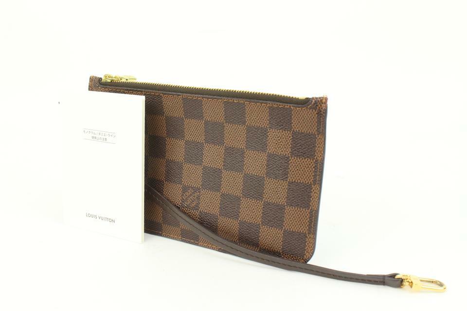 Louis Vuitton Damier Ebene Neverfull Pochette PM Wristlet Pouch
