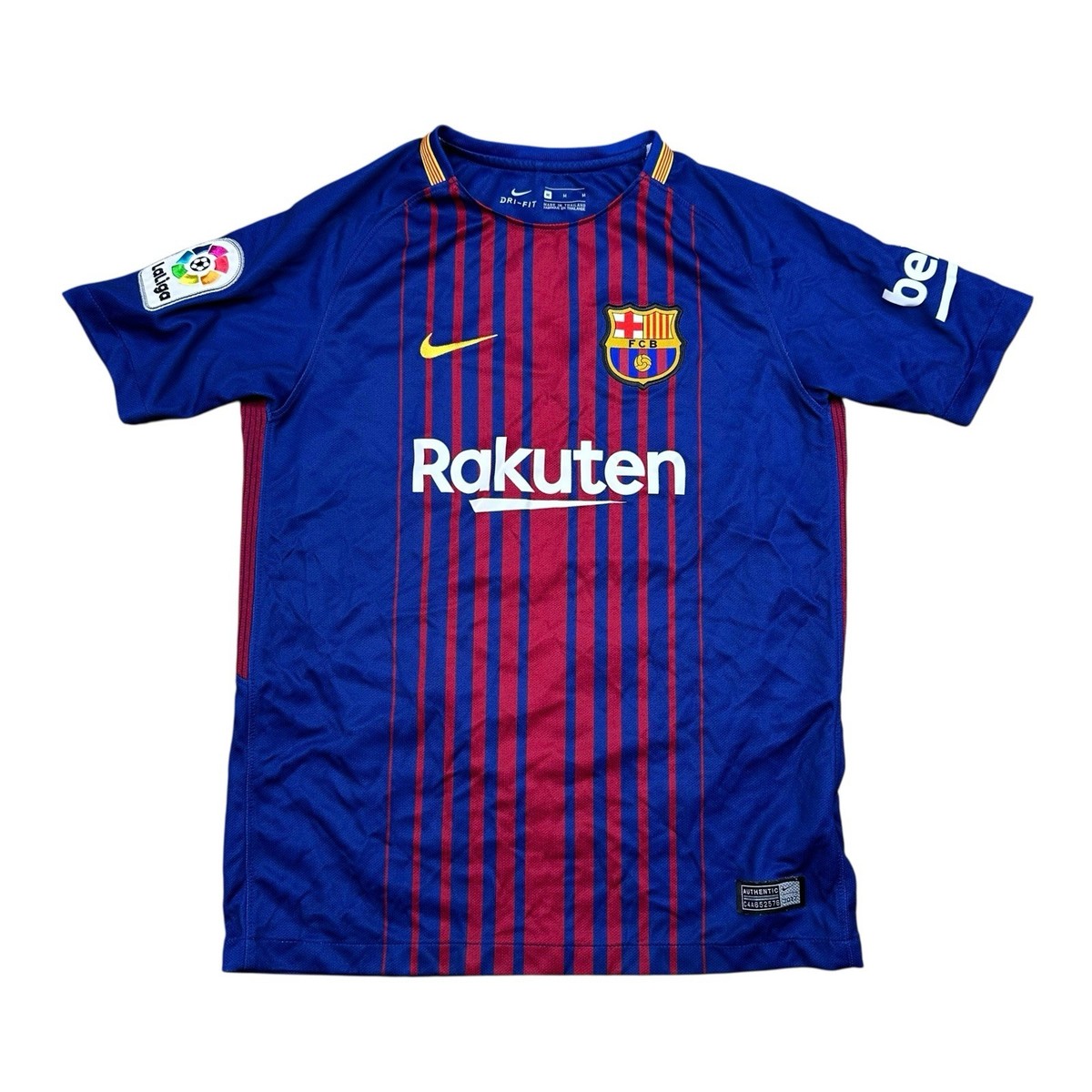 Nike FC Barcelona Home #10 Messi Soccer Football Jersey Youth Size