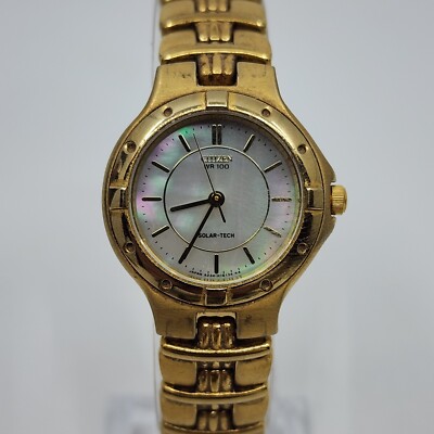 Citizen Eco-Drive Solar Tech A234-H10244 K 832263 Gold Toned
