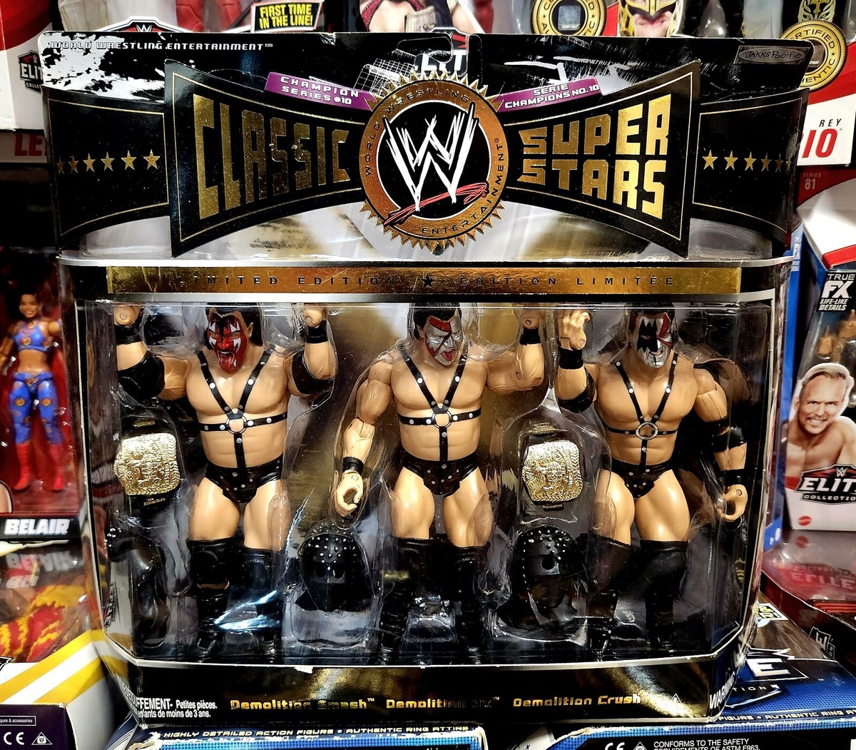 DEMOLITION WWE CLASSIC SUPERSTARS 3 PACK AX SMASH CRUSH WWF JAKKS