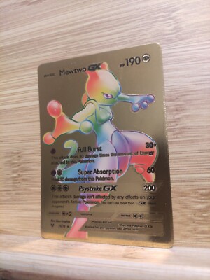 Mewtwo GX Gold Foil 76/73 Fan Art Card | eBay