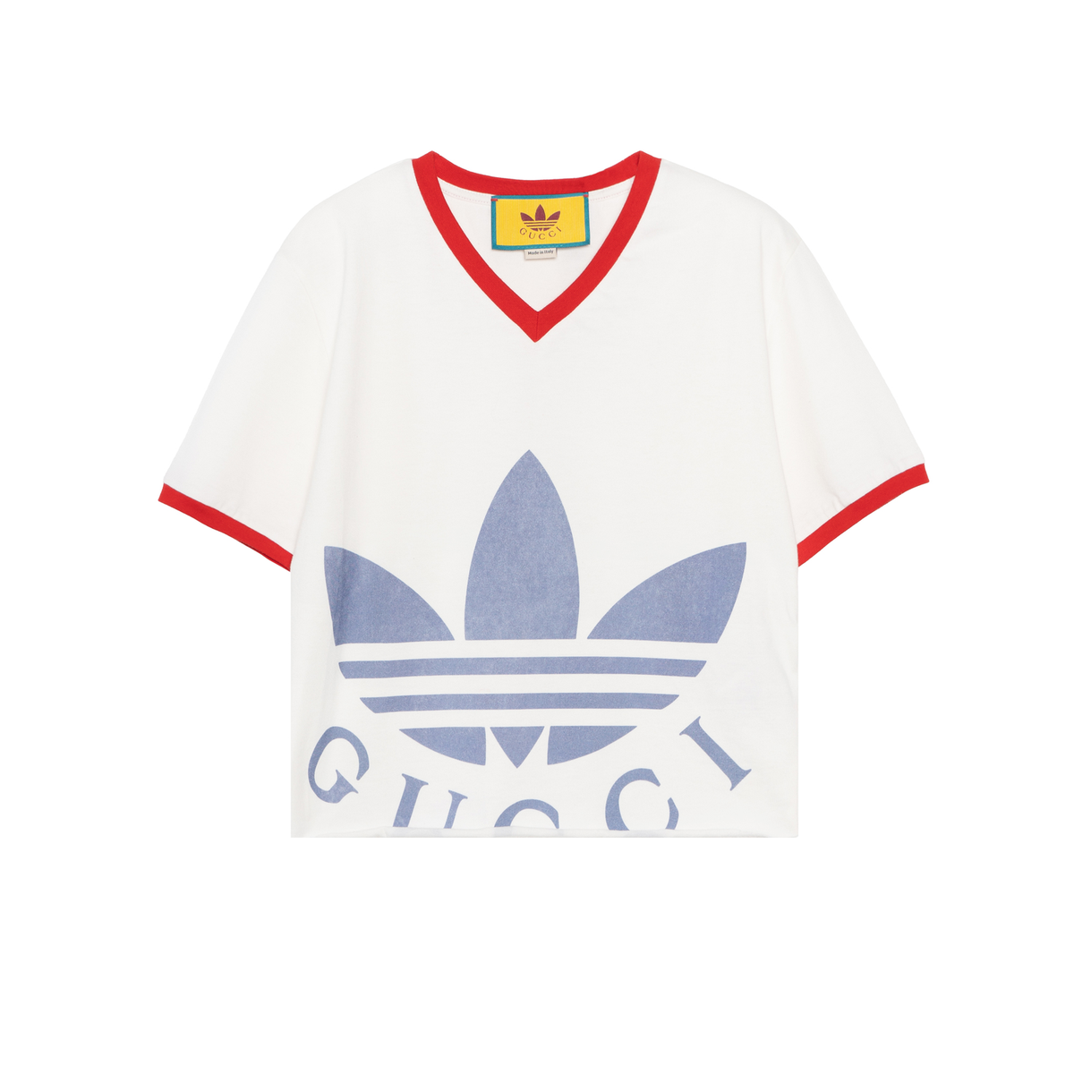 Gucci x adidas SS22 LOGO Print Cropped T-Shirt Women White | eBay