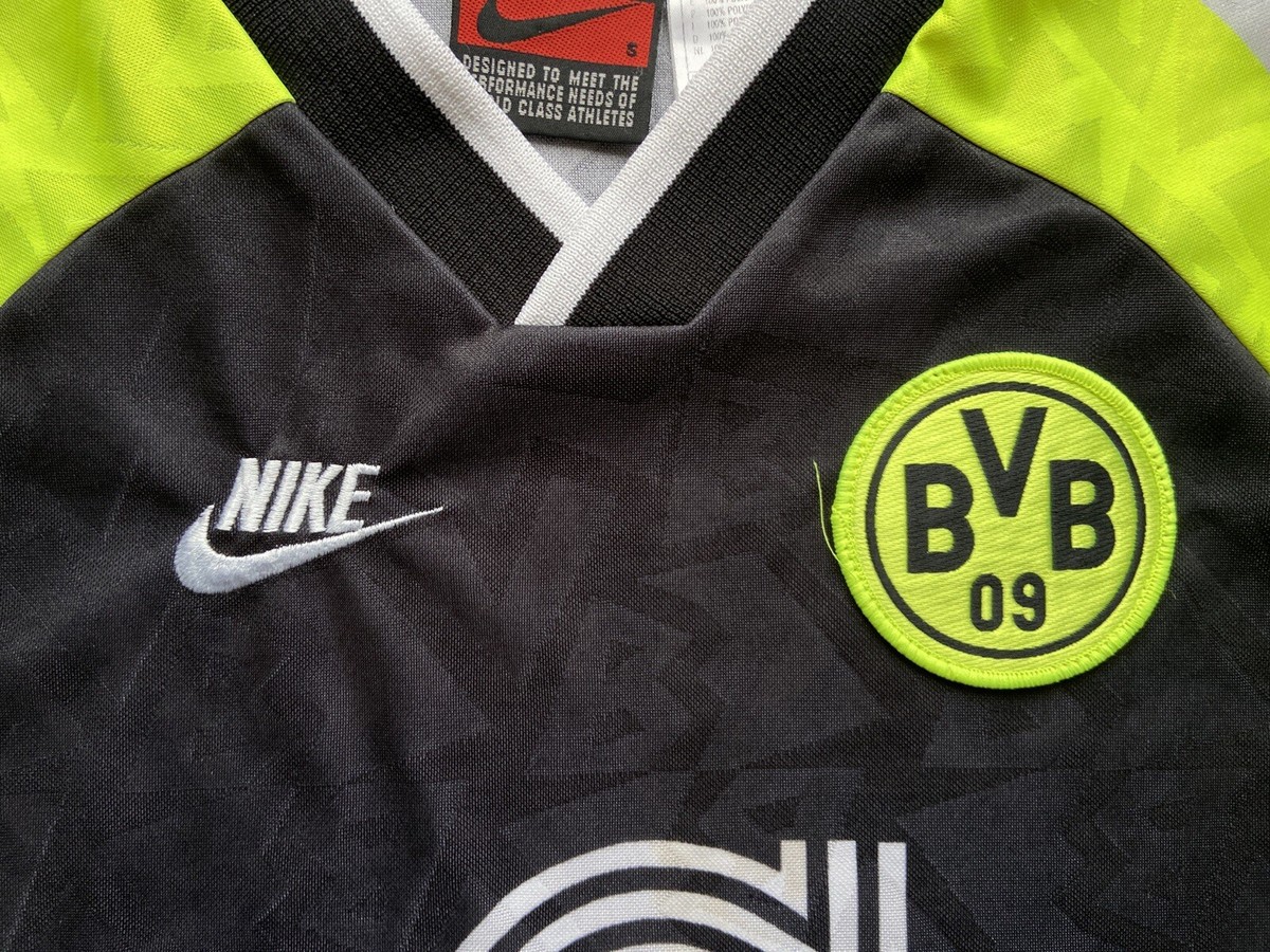 BORUSSIA DORTMUND 1995 1996 AWAY SHIRT JERSEY LONG SLEEVE NIKE sz