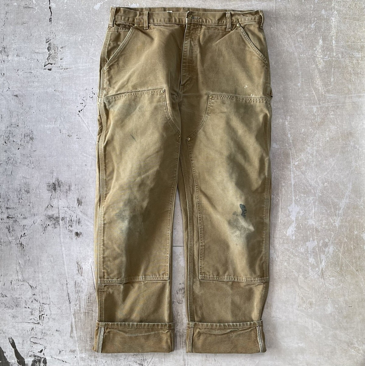 Carhartt Double Knee Pants B01 BRN Loose Original Fit Union Made