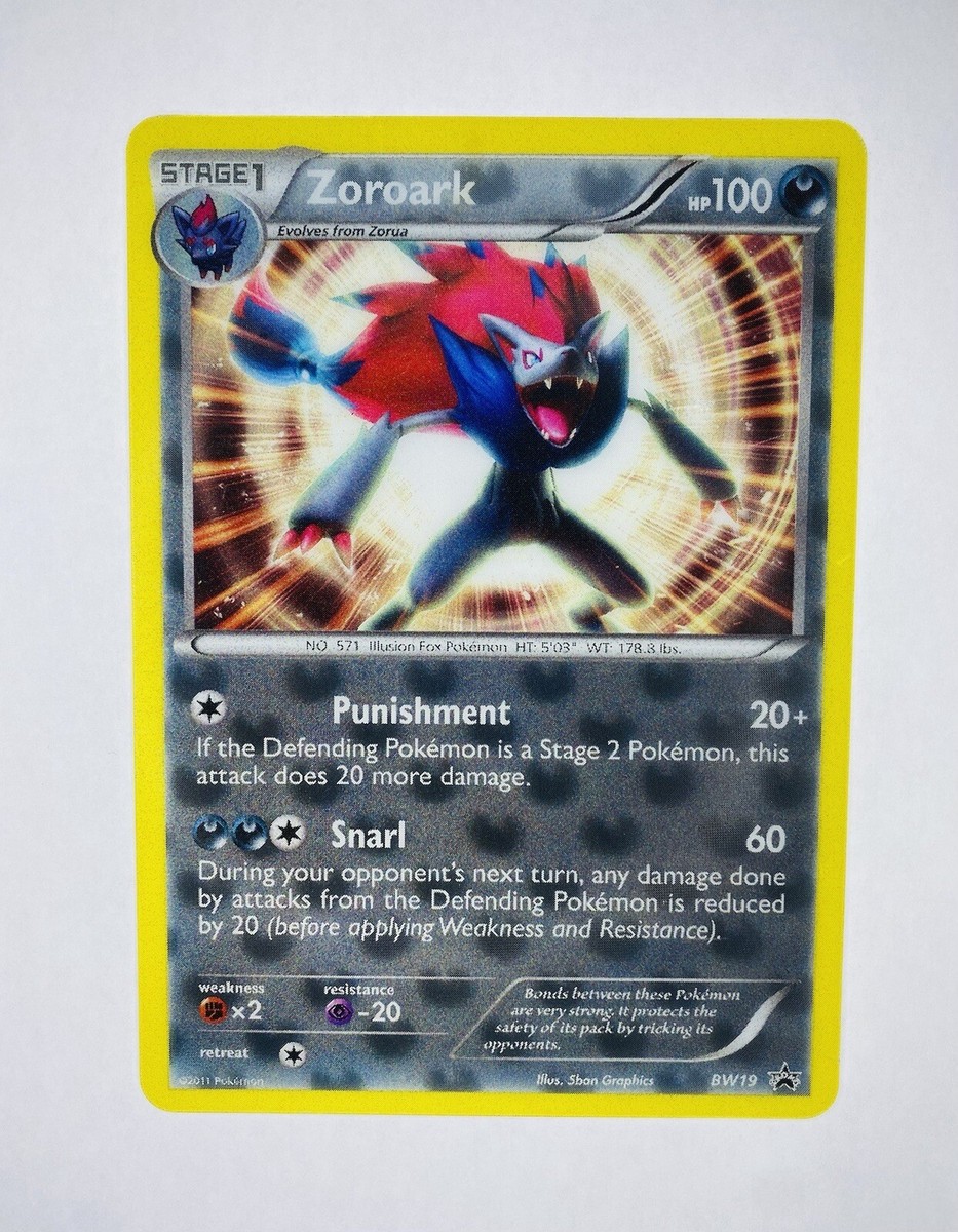 Pokemon Jumbo Card Zoroark BW19 Oversized Promo | eBay