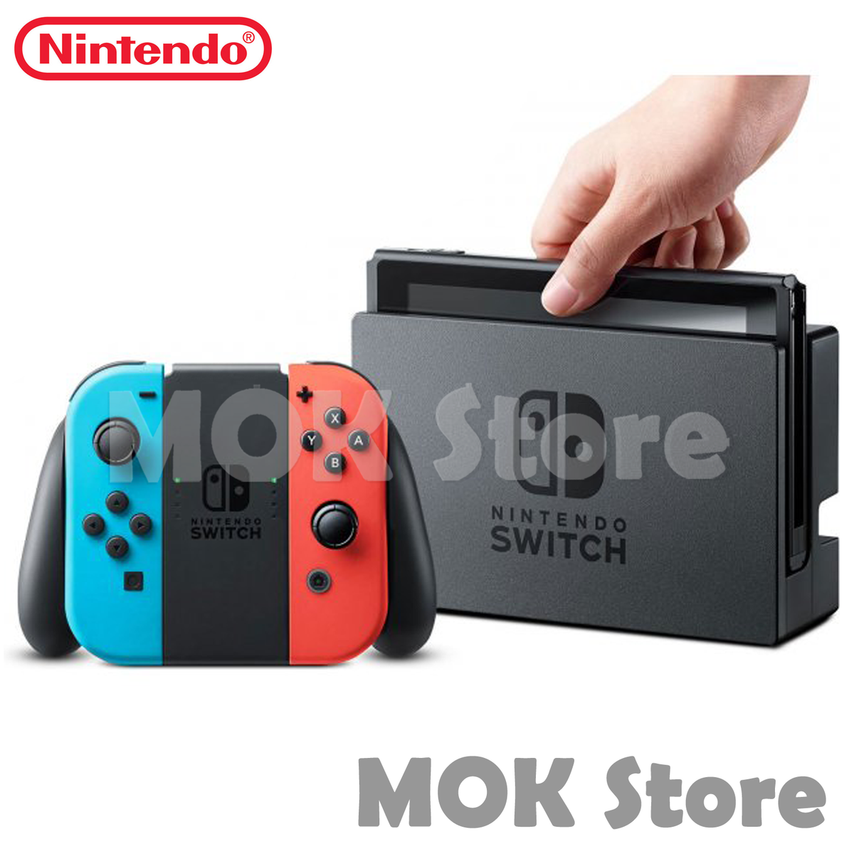 Nintendo Switch - 32GB Gray Console (with Neon Red/Neon Blue Joy