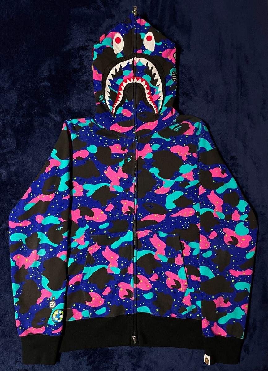 Rare Bape X Kid Cudi Shark Full Zip Hoodie - Size M - 2021 | eBay