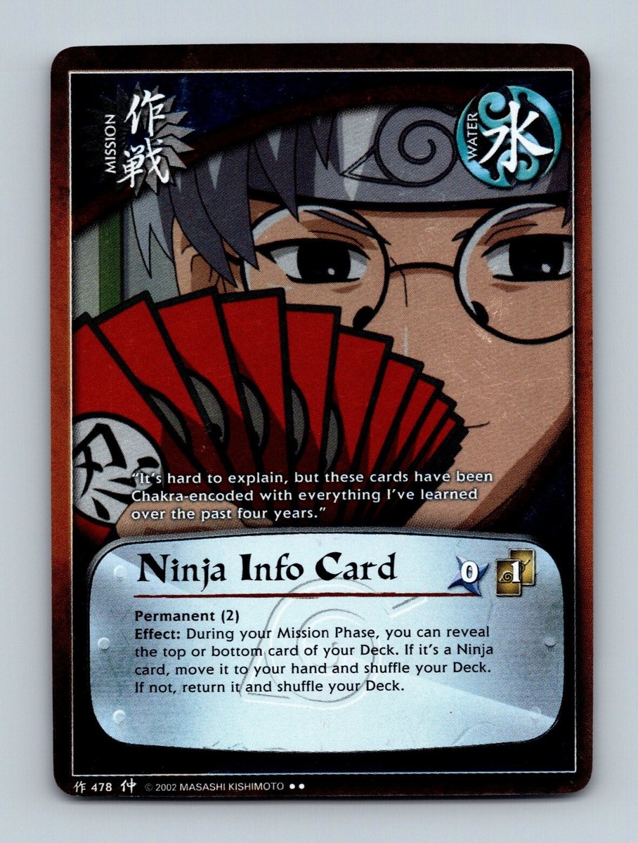 Naruto CCG - FOIL - Ninja Info Card 478 - RARE Emerging Alliance