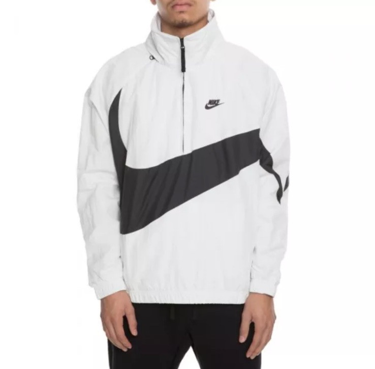 MEN'S NIKE SPORTSWEAR ANORAK BIG SWOOSH HALF-ZIP JACKET AJ1404 121