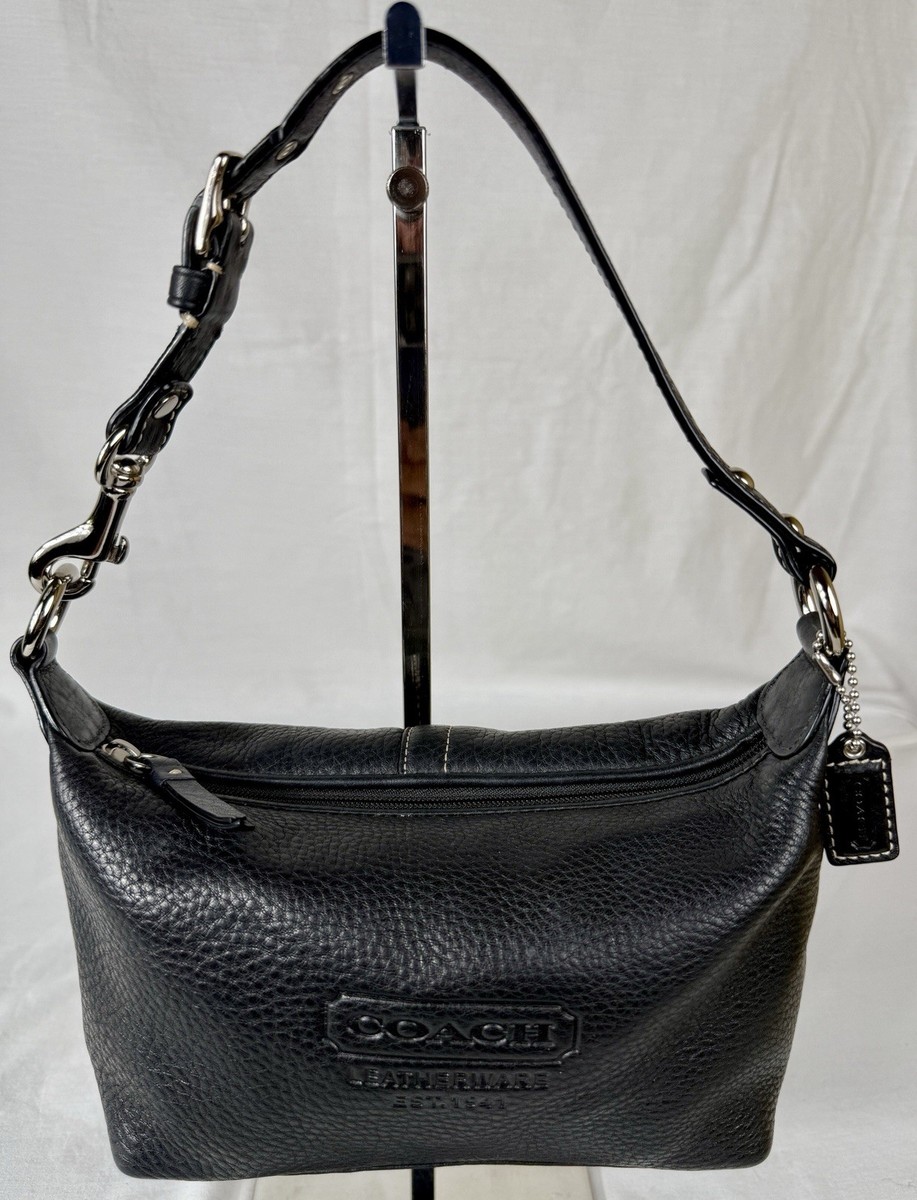 😎😎😎Vintage Coach BLACK Y2K LEATHERWARE EST 1941 Handbag